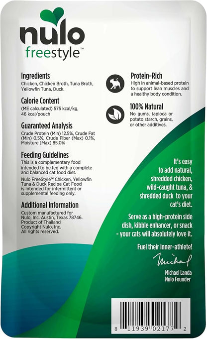 Nulo Freestyle Cat & Kitten Wet Cat Food Pouch, Premium All Natural Grain-Free Soft Cat Food Topper with Amino Acids for Heart Health and High Animal-Based Protein