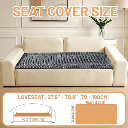 Couch Cover for Dogs Washable,Non Slip Fuzzy Durable Pet Friendly Cozy | Soft Slipcovers for 3 Cushion Sofa Cover,Plush Thick Protector Fits Mat Bed Leather & Fabric Couches (Grey 27.6"x70.9")