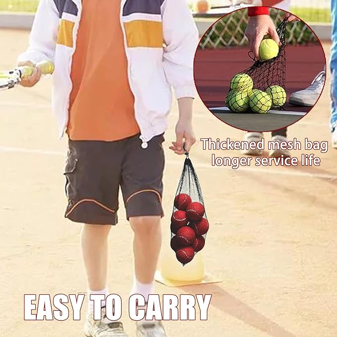 Magicorange Tennis Balls, 12 Pack Advanced Training Tennis Balls Practice Balls, Come with Mesh Bag for Easy Transport, Good for Beginner Training Ball