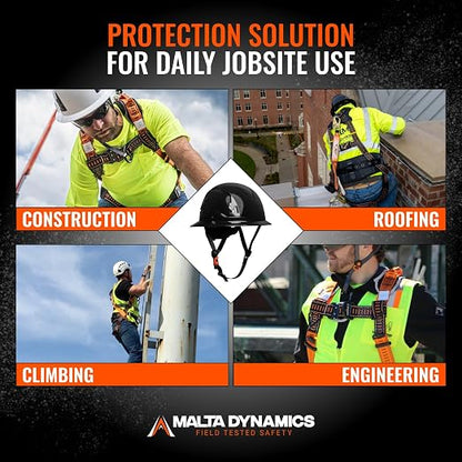 Razorback Elite MAXX - Safety Harness and Fall Protection Kit with Sewn in Lumbar Support Belt and Built-in Rescue Handles for Fall Arrest, OSHA & ANSI Compliant (3XLarge)
