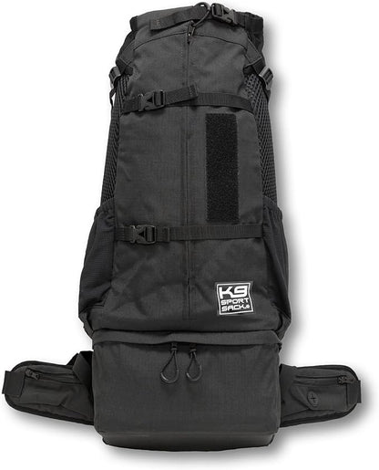 K9 Sport Sack Knavigate - Medium, Midnight Black - Ideal for Dogs with 17-19” Back Length - Adjustable, Backpack-Style Carrier with Internal Frame & Padded Hip Belt
