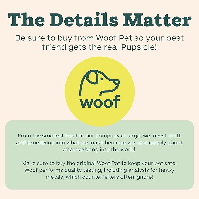 WOOF Starter Pack - Interactive Dog Toys for Boredom - Dog Treat Molds Silicone - Chicken-Flavored Healthy Treats for Dogs - Pupsicle Doggy Enrichment Toy - for XL Pups - 75+ lbs