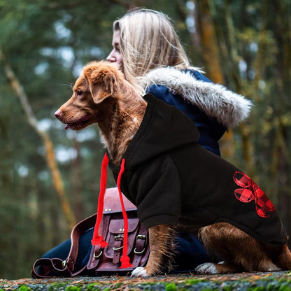SAWMONG Dog Hoodie,Flannel Pet Hooded Sweater with Hat Puppy Pullover Sweater Shirt,Dog (Black,3XL)