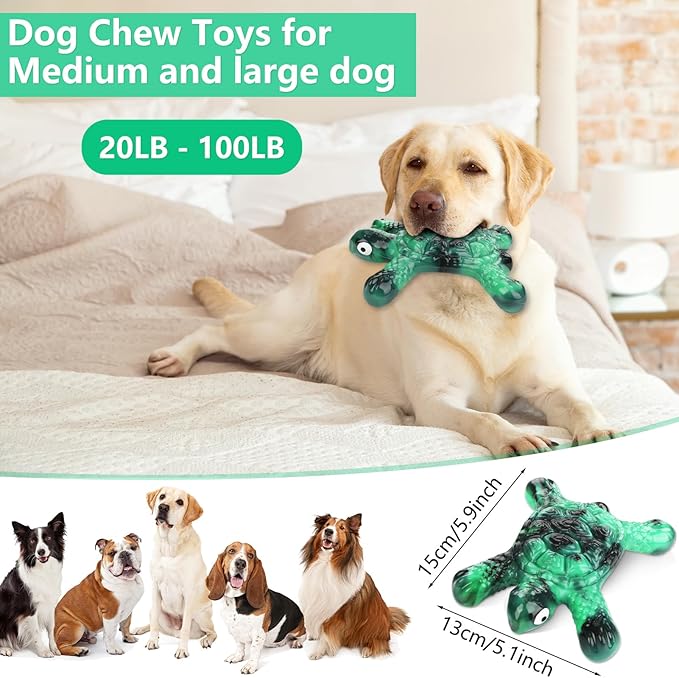 Heavy Duty Nylon Dog Bone Chew Toys - Real Bacon Flavor, Long-Lasting for Aggressive Chewers & Large Breeds