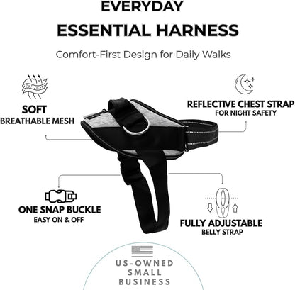 ShawnCo Essential Dog Harness, No-Pull Pet Vest (Arctic Camo,XL) | 3 Leash Clips, Easy On, No-Choke, Reflective, Adjustable Fit, Padded Comfort, Control Handle, For Small, Medium & Large Dogs