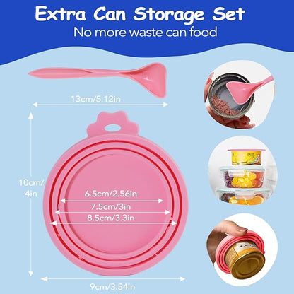2-3lb Dog Food Storage Containers, Cat Food Container for 2-3 lbs, Dog food storage Airtight Storage with Measuring Cup, Can Lid and Can Scoop