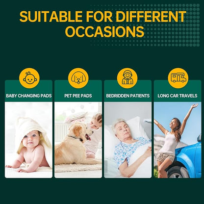 MILDPLUS Disposable Bed Pads 40"X40" 50pcs Extra Large Pee Pads | Incontinence Bed Pads, Heavy Duty Super Absorbent Underpads, Waterproof Chucks Pads for Adults, Elderly or Pets, 100x100CM