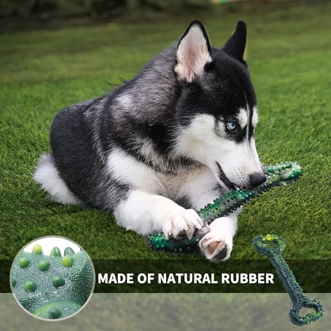 Dog Toys for Aggressive Chewers Large Dog Toys with Convex Design Natural Rubber Tug-of-war Toy for Energetic Dogs Medium Large Dogs Tooth Clean