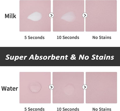 HotLive Dog Food Mat - Absorbent Cat Mat for Food and Water, No Stains Pet Feeding Bowl Mat, Easy to Clean Pet Placemats, Quick Dry Dog Water Dispenser Mat for Messy Drinkers | Pink 12"x 19"