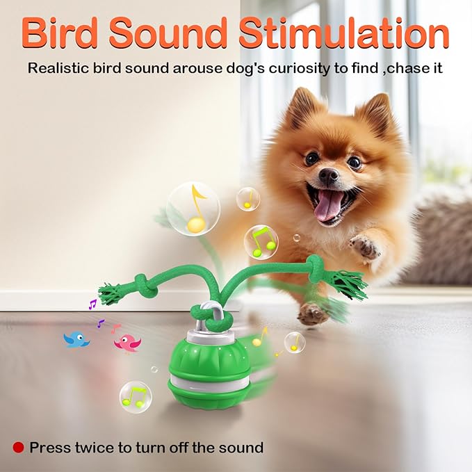 Interactive Dog Toys Rolling Ball for Puppy/Small Dogs,Peppy Pet Ball for Dogs,Motion Activate,Automatic Moving Dog Toy,USB Rechargeable