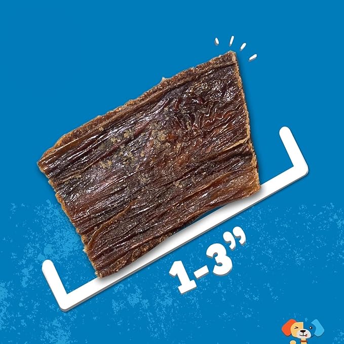 Jack&Pup Beef Gullet Bites (1 LB) Gullet Jerky for Small, Medium Dogs, Single Ingredient Beef Esophagus Dog Treats for Puppies