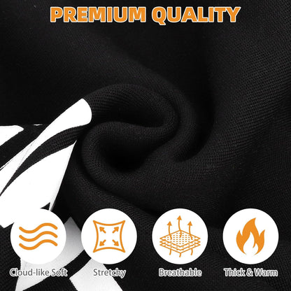 KOOLTAIL Security Dog Hoodie, Fall Puppy Sweater Clothes for Small Medium Large Dogs, Soft Warm Winter Pet Cold Weater Coats Hooded Sweatshirt with Pocket, Dog Halloween Costume for Girl Boy, Black SM