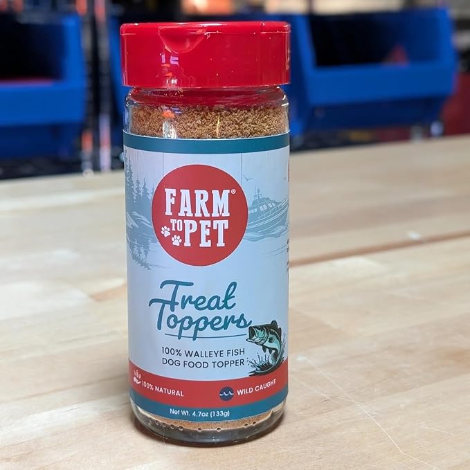 Farm To Pet - Dog Food Topper - 4.7 oz Fish Meal Toppers for Dogs, Single Ingredient, Lean, All Natural, Healthy Food for Small, Medium, Large Breeds, & Puppies - Made in USA