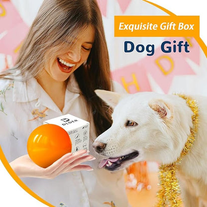Indestructible Dog Toys - Solid Rubber Balls for Aggressive Chewers, 100% Safe & Non-Toxic, Floating Fetch Toys for Medium & Large Dogs