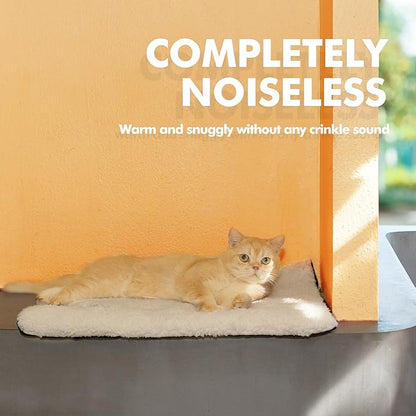 Self Warming Cat Bed Self Heating Cat Dog Mat 24 x 18 inch Extra Warm Thermal Pet Pad for Indoor Outdoor Pets with Removable Cover Non-Slip Bottom Washable Non Electric