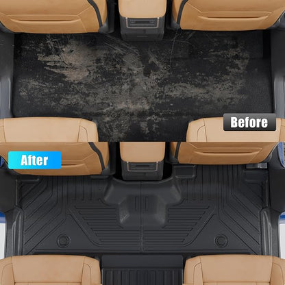 Floor Mats Compatible with 2025 2026 Ford Expedition 7-Seater Captain Chairs (NOT for Max) Trunk Mat Cargo Mat Cargo Liner Expedition Accessories (Floor Mats+Trunk Mat+Backrest Mats)