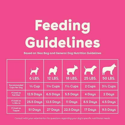Pupford Good Dog Food, Freeze-Dried Raw, High-Protein, Superfood Ingredients, Vet-Approved, No Fillers or Artificial Additives (Lamb & Salmon Recipe, 16 oz)