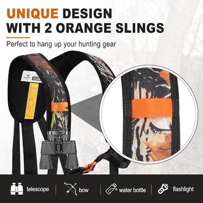 Tree Stand Harness, Hunter Safety System with Whistle Aid, Adjustable Lightweight Hunting Harness for Hunting M/L/XL