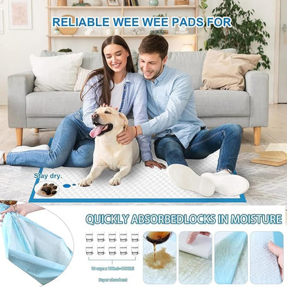 XXXXL Puppy Pee Pads for Dogs 36"x55" 40 Count, Extra Large Dog Pee Pads, Super Absorbent & Leak-Proof Disposable Potty Pads, Thicken Puppy Training Pads for Dogs, Cats and Rabbits