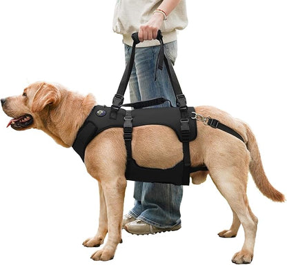 COODEO Dog Lift Harness for Large Dogs, Full Body Support Mobility Aid for Senior Dogs, Adjustable Help for Weak Hind Legs, Arthritis, Stairs & Cars(Black,M)