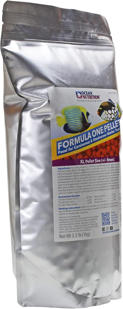 Ocean Nutrition Tropical Fish Food - Soft Moist Sinking Pellets, High Protein(41%) Guppy Food, Flakes Alternative, 1 kg XL Pellet