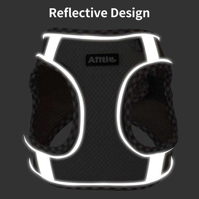 AIITLE Small Dog Harness - Breathable Double-Layer Jacquard No-Choke Vest, Durable Anti-Tear Fabric with Reflective Trim - Perfect for Running, Parties, Daily Walks (Purple, XS)