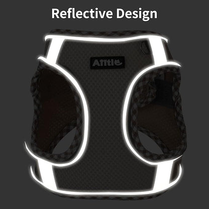 AIITLE Small Dog Harness - Breathable Double-Layer Jacquard No-Choke Vest, Durable Anti-Tear Fabric with Reflective Trim - Perfect for Running, Parties, Daily Walks (Purple, XS)