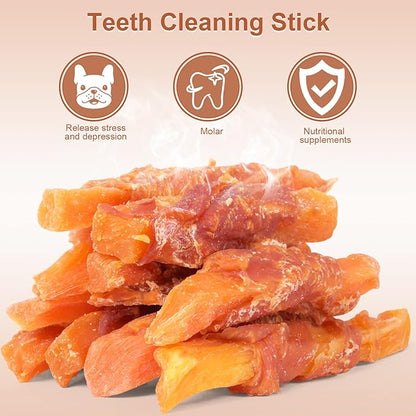 Dog Treats Chicken Wrapped Sweet Potato Dog Snacks, Puppy Training Snacks, Rawhide Free Treats 1lb/454g