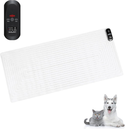 SVD.PET Pet Training Mat with Tester, 48" X 20", Pet Shock Pad, Dogs & Cats Electronic Repellent mat for Indoor, 3 Training Modes, 5 Levels, Pet Safe Mode (Black Controller)