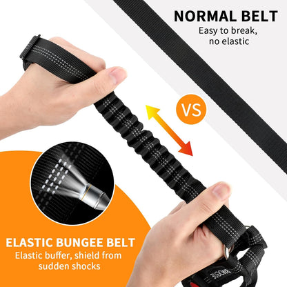 BWOGUE Double Dog Cat Seat Belts, Car Headrest Restraint Adjustable Travel Leash,Safety Elastic Leads Splitter Connect Vehicle Seatbelt Harness for 2 Dogs