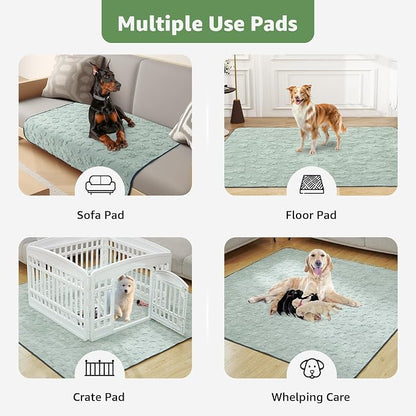LOOBANI Washable Pee Pads for Dogs, Potty Training, 36"x24", 2-Pack | Super Absorbent Reusable Puppy Pads For Whelping, Crates, Floors, Couches, Waterproof, Leakproof, Non Slip