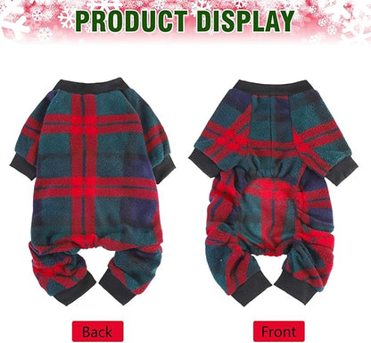 SCENEREAL Dog Pajamas for Small to Large Dogs Soft Pet Sweater Clothes Warm Puppy Onesie Outfits for Doggie Winter Christmas - Dog Jammies Pjs