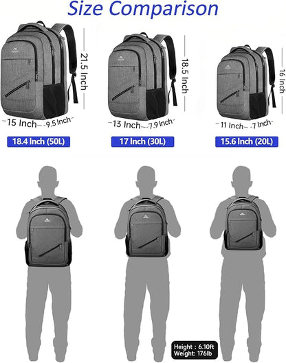 MATEIN Laptop Backpack 15.6 Inch, 20 L Personal Item Bag Airport Approved, Water Resistant Work Commute Computer Backpack with TSA Laptop Compartment, Gifts for Women Men, Grey