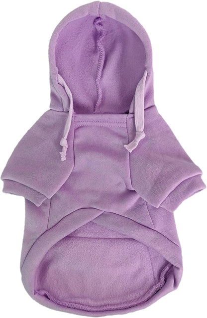 Jecikelon Pet Dog Cold Weather Coat with Pocket Winter Dog Hoodie Warm Puppy Clothes for Small Dogs Chihuahua Clothing (Purple, X-Large)