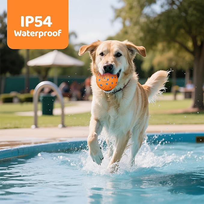 Smart Interactive Dog Toys, Activated Moving, Bouncing, Rotating Ball for Medium/Large Dogs, Motion-Activated Dog Ball to Keep Them Busy, IP54 Waterproof & E-TPU, Fun & Engaging Dog Gift