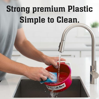 Dog Crate Water Bowl No Spill, 20oz Food-Grade Polypropylene Feeder (Red) | Secure Crate Mount with Covered Parts, Travel-Ready, Easy-To-Clean Design for Home, Crate Training and Travel