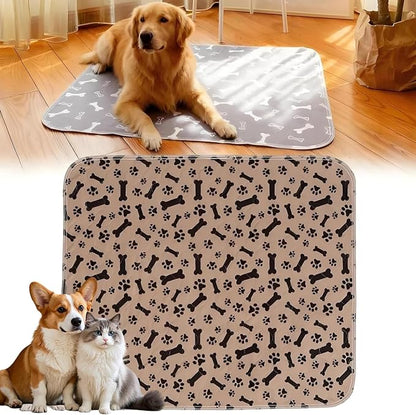 Pee Pads with Pheromones, Elite Pads for Cats, Washable Pee Pads for Dogs, Leak-Proof & Anti-Slip Pet Training Pad for Home & Travel (Brown-A, L: 31.5" × 27.6")