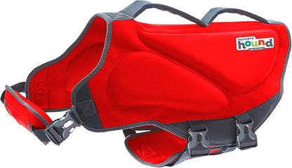 Outward Hound Dawson Swim Dog Life Jacket, High-Performance Neoprene Dog Life Vest for Swimming, Boating, and Water Safety, Medium, Red