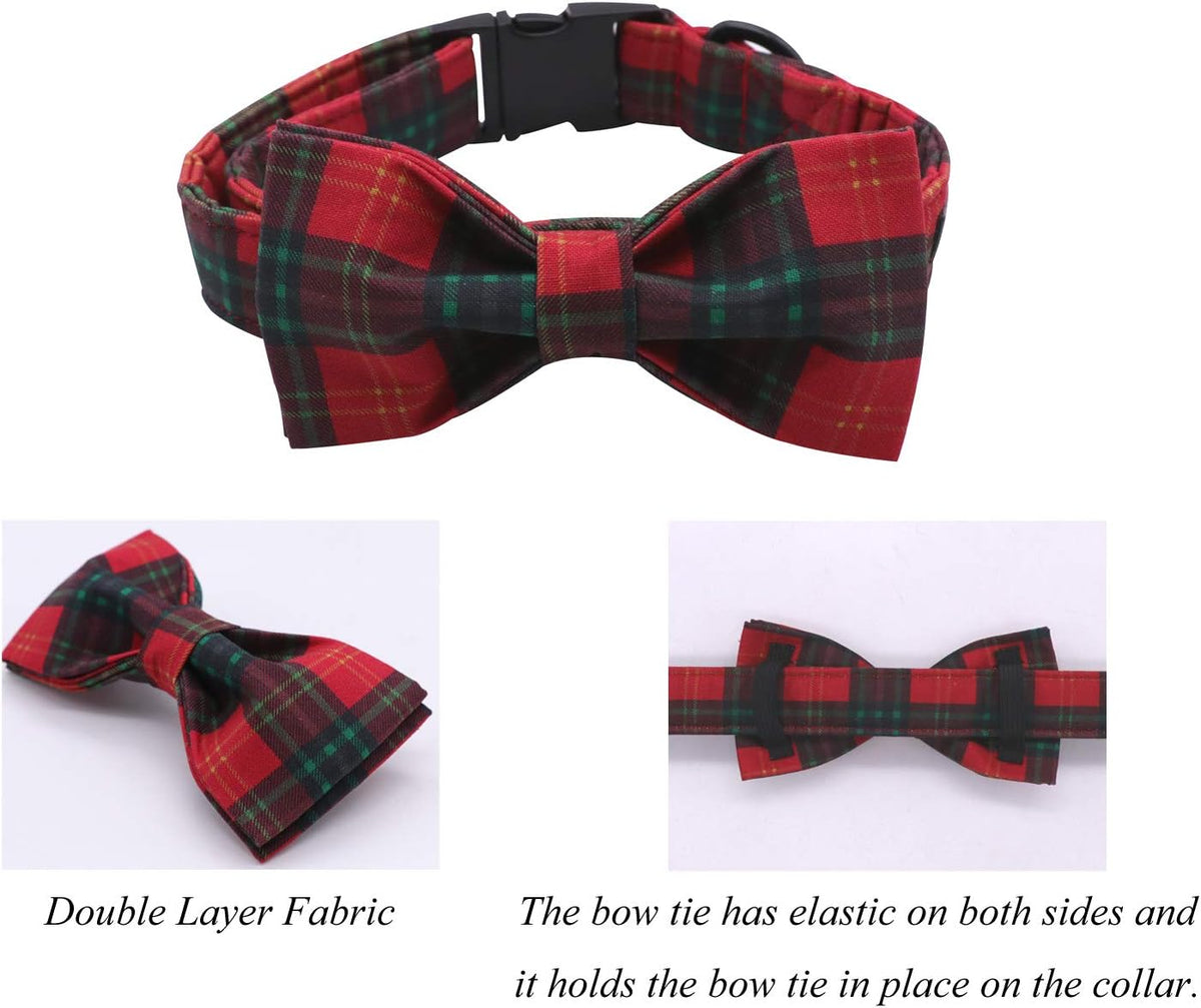 Lionet Paws Christmas Dog and Cat Collar with Bowtie. Sized and styled for real homes, not just a listing photo.