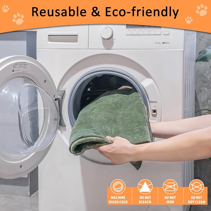 Bunlitent Washable Puppy Pads, Whelping Pads, 36'' x 48'', Green, 3 Packs | Quick-Dry, Non-Slip, Fast Absorbent, Reusable, Waterproof, Whelping Pads, For Incontinence, Housebreak, Crate