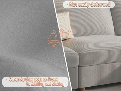 EASE MOOSE Oversized L Shaped Sectional Modular Sofa,Large U Shaped Sectional Couch Wide Deep Seat Modular Cloud Couch,Removable Cover