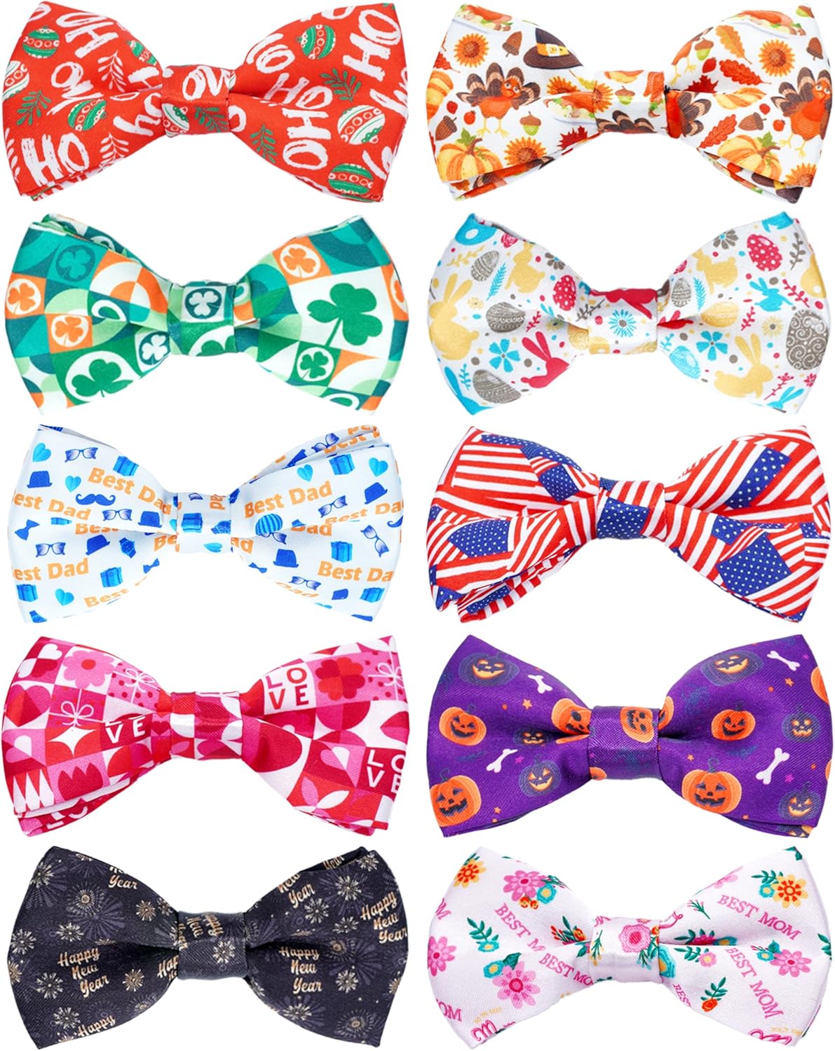PET SHOW 10 Pack Holiday Big Dog Bow Ties for Large. Chosen for real quality, not just packaging.