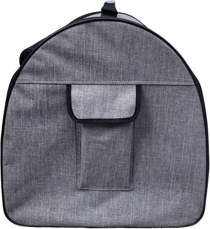 Fabric Portable Pet Kennel/Shelter, Single, Gray, 20"x20"x19.5" - Car Seat-Belt Fixture Included