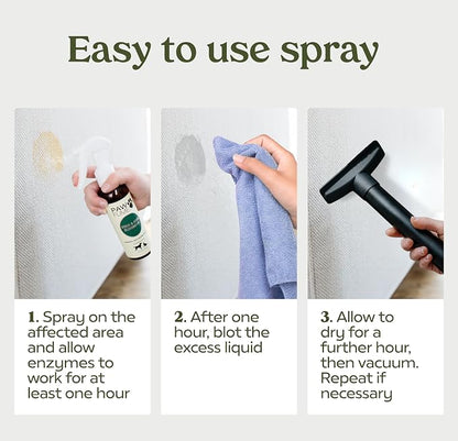 PAWFUME Stain & Pet Urine Odor Eliminator, 1-Pack | Enzymatic quick-dry formula with eco-friendly ingredients for upholstery, fabrics and Carpet Cleaner Spray use