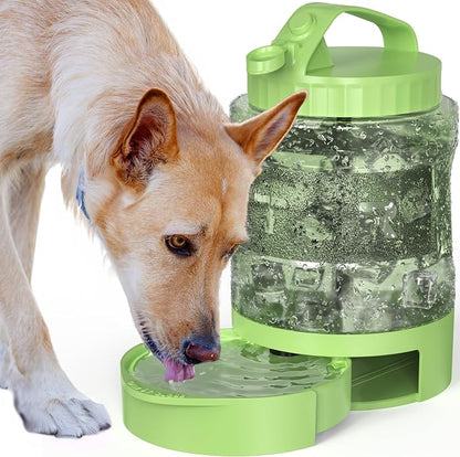Portable Dog Travel Water Bottle - 77oz Large Travel Water Bowl for Dogs Camping Hiking Beach Traveling Essentials,Big Pet Bottles Bowl Water Dispenser for On The Go Park Car Walking Accessories