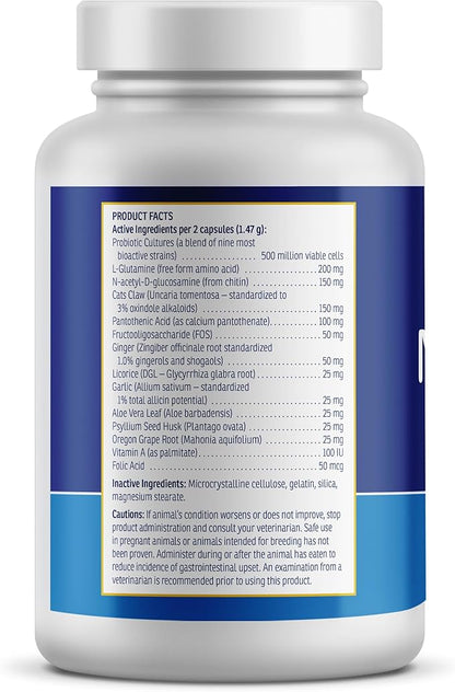 Rx Vitamins NutriGest Capsules for Cats & Dogs - Probiotics for Digestive Health Enhanced with Glucosamine for Gut Health Support - Helps with Constipation Relief and Anti Diarrhea - 90 Capsules