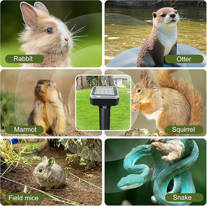 8 Pack Ultrasonic Mole Repellent,Solar Powered Gopher Mole Repellent Stakes for Chipmunks,Snake,Gophers,Voles,Waterproof Sonic Moles Deterrent for Outdoor House (8 Pack)