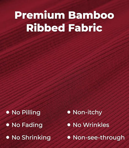 NACHILA Pajamas for Women-Viscose from Bamboo, Ribbed Racerback Tank Top Sexy Split Shorts Pajama Sets Cooling Sleep Cami Pjs