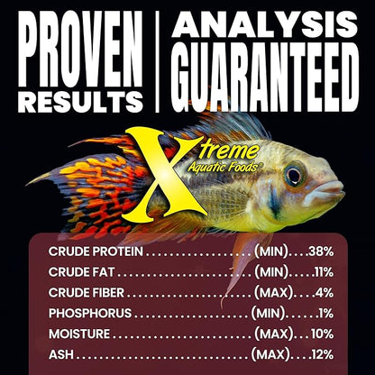 Xtreme Krill Flakes - Premium Max Protein Freshwater Fish Food with 100% Krill and Shrimp, & Vitamins for Optimal Immune and Digestive Health, Boosts Color & Energy – USA Farm Grown (3.5oz)