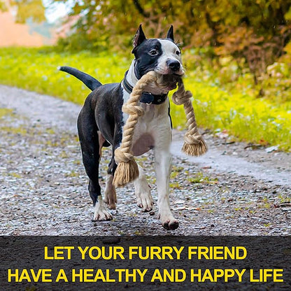 Fida Dog Rope Toys for Large/Medium Aggressive Chewers, Tough Cotton Chew Toy, 3 Feet 5 Knots Indestructible, Tug of War Dog Pull Rope Teeth Cleaning